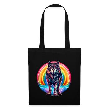 Rainbow Wolf Wolves - Tote Bag - black - Front