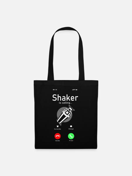 Bartender Mixologist Phone Display - Stoffbeutel - Schwarz