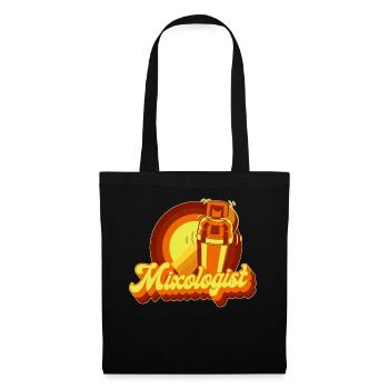 Barman Mixologue Rétro Vintage - Sac en tissu - noir - Devant