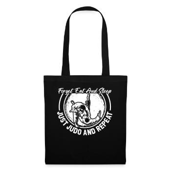 Oublier, manger et dormir, juste le Judo et répéter - Judo J - Sac en tissu - noir - Devant