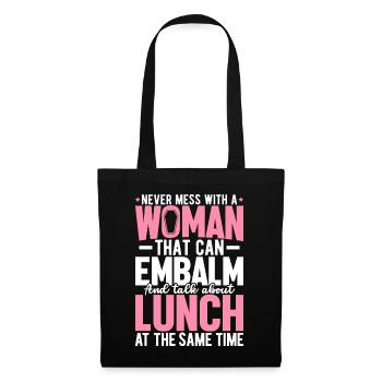 Funny Embalming Girl Funeral Director Mortuary - Tote Bag - black - Front