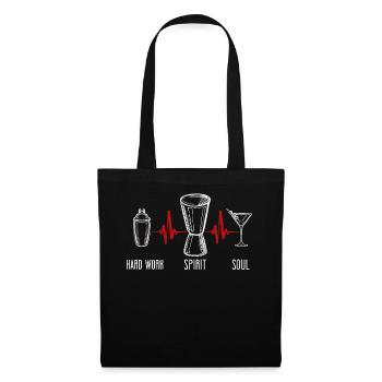 Barman Mixologue Travail acharné - Sac en tissu - noir - Devant