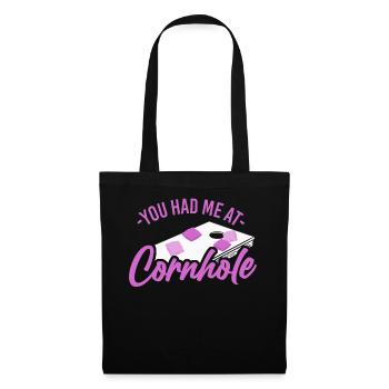 Joueur de sac de haricots de l’équipe Cornhole - Sac en tissu - noir - Devant