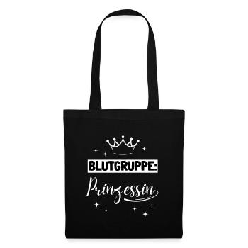 Blood Type Princess Funny Women - Tote Bag - black - Front