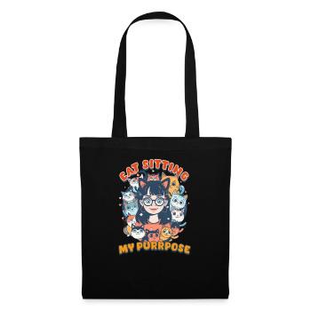 Cat Sitter Cat Sitting: My Purrpose - Tote Bag - black - Front