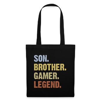 Fils Frère Gamer Légende - Sac en tissu - noir - Devant