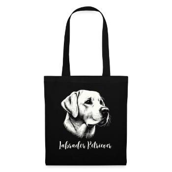 Labrador Retriever Chien Propriétaire de chien Chien de famille - Sac en tissu - noir - Devant