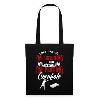 Joueur de sac de haricots de l’équipe Cornhole - Sac en tissu - noir - Devant
