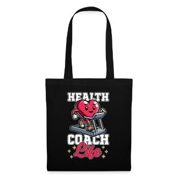Health Coach Life Fitness Trainer Workout Lover - Tote Bag - black - Front