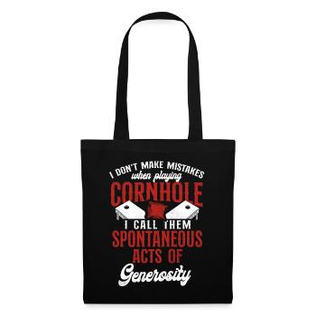 Joueur de sac de haricots de l’équipe Cornhole - Sac en tissu - noir - Devant