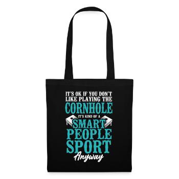 Cornhole Team Bean Bag Player - Stoffbeutel - Schwarz - Vorne