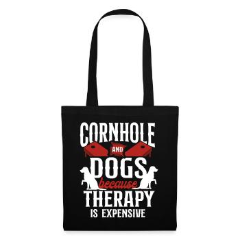 Cornhole Team Bean Bag Player - Stoffbeutel - Schwarz - Vorne