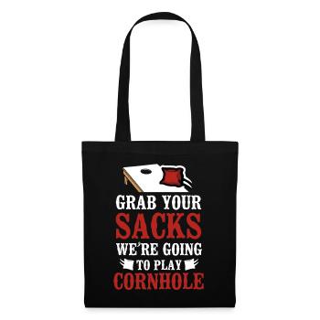 Cornhole Team Bean Bag Player - Stoffbeutel - Schwarz - Vorne