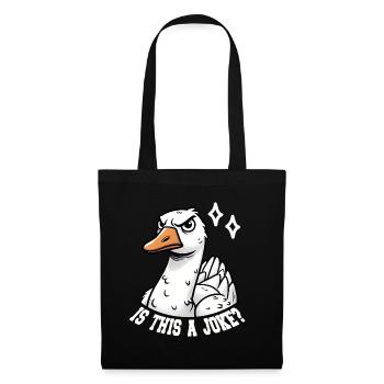 Is This a Joke? Funny Geese Design - Tote Bag - black - Front