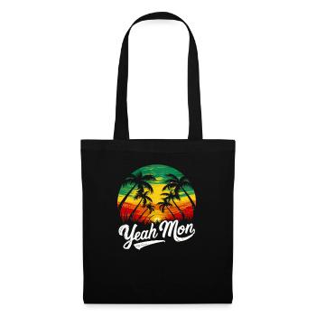Yeah Mon Jamaican Vintage Jamaica Reggae Vacation - Tote Bag - black - Front