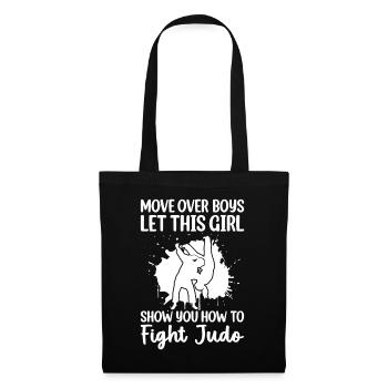 Judoka - Move over boys let this girl show you how - Stoffbeutel - Schwarz - Vorne