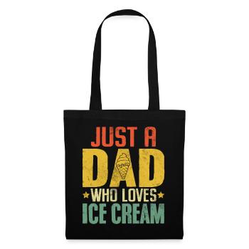 Crème glacée papa Dessert glacé Rétro Sucette glacée - Sac en tissu - noir - Devant