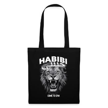 Habibi Lion - Motivation pour la salle de sport - Sac en tissu - noir - Devant