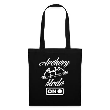 Tir à l’arc en mode arc - Sac en tissu - noir - Devant