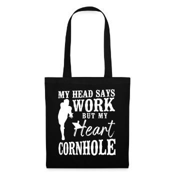 Cornhole Team Bean Bag Player - Tote Bag - black - Front