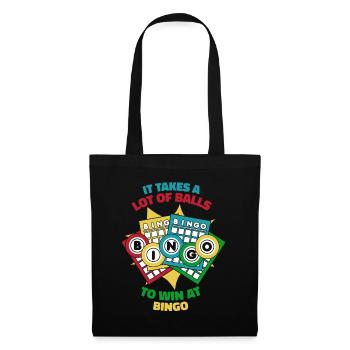 It Takes A Lot Of Balls To Win At Bingo Caller - Tote Bag - black - Front