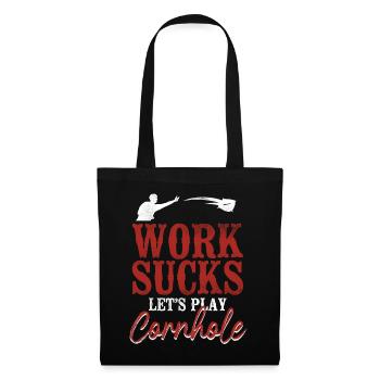 Cornhole Team Bean Bag Player - Stoffbeutel - Schwarz - Vorne