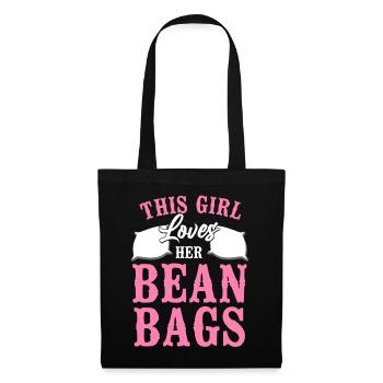 Joueur de sac de haricots de l’équipe Cornhole - Sac en tissu - noir - Devant