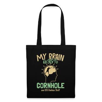 My Brain is 95% Cornhole Boards Bean Bag Game - Tote Bag - black - Front