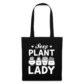 Sexy Plante Dame Jardinier Amoureux des Plantes Jardinage Gir - Sac en tissu - noir - Devant