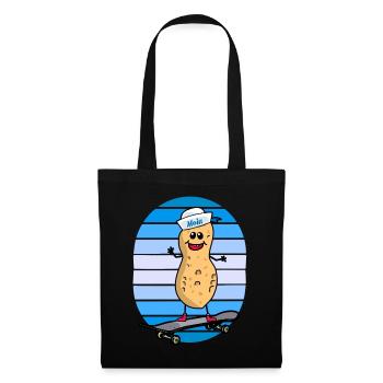 cacahuète maritime marin patineur patinage noix enfant - Sac en tissu - noir - Devant