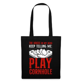 Cornhole Team Bean Bag Player - Tote Bag - black - Front