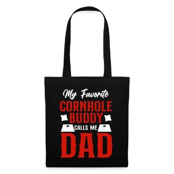 Cornhole Team Bean Bag Player - Stoffbeutel - Schwarz - Vorne