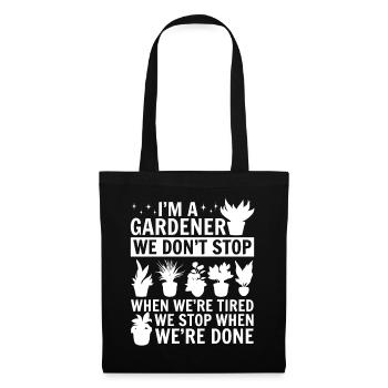 Hobby Gardener Gardener Funny Gardening - Stoffbeutel - Schwarz - Vorne