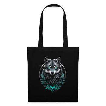 Loup arctique forestier - Sac en tissu - noir - Devant