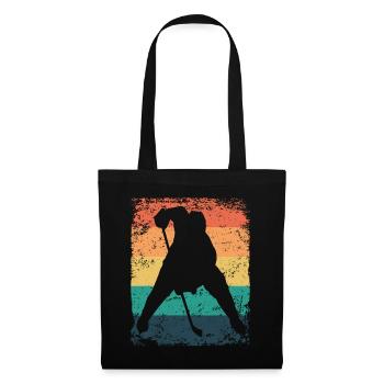joueurs de hockey sur glace vintage hockey sur glace - Sac en tissu - noir - Devant