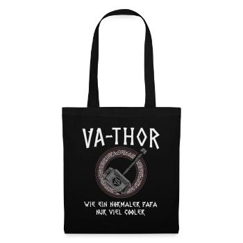 VA-THOR Für den coolsten Papa Episch und Humorvoll - Stoffbeutel - Schwarz - Vorne