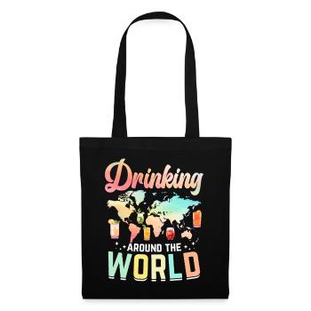 Boire dans le monde entier - Sac en tissu - noir - Devant