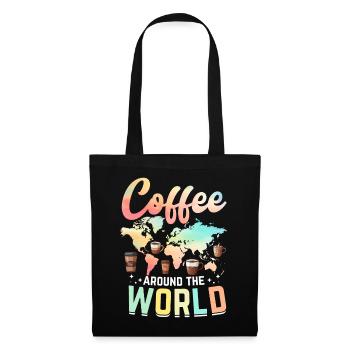 Le café dans le monde - Sac en tissu - noir - Devant