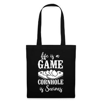Cornhole Team Bean Bag Player - Stoffbeutel - Schwarz - Vorne