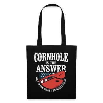 Cornhole Team Bean Bag Player - Tote Bag - black - Front