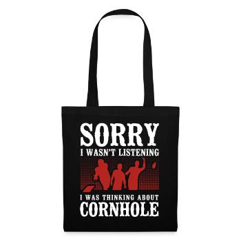 Joueur de sac de haricots de l’équipe Cornhole - Sac en tissu - noir - Devant