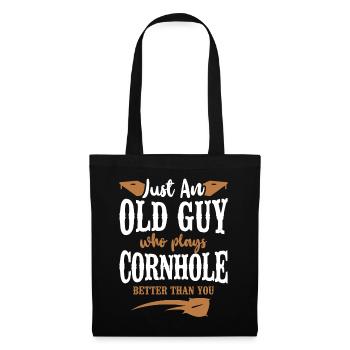 Cornhole Team Bean Bag Player - Stoffbeutel - Schwarz - Vorne