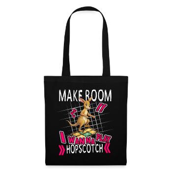 Fun Kangaroo Playing Hopscotch Kids Game Design - Tote Bag - black - Front