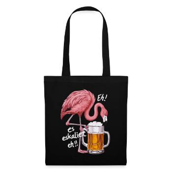 It's escalating anyway! – Flamingo for party lovers - Tote Bag - black - Front