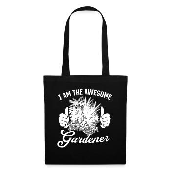 Hobby Gardener - I am the awesome gardener - Stoffbeutel - Schwarz - Vorne
