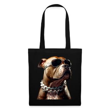 Pitbull Bulldog Pittie American Pitbull Terrier - Sac en tissu - noir - Devant