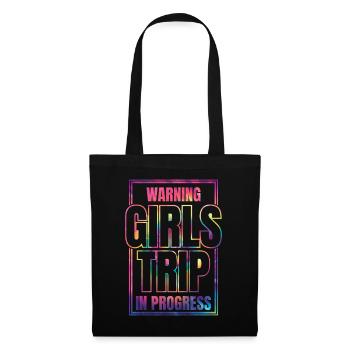 Attention Girls Trip en cours - Sac en tissu - noir - Devant