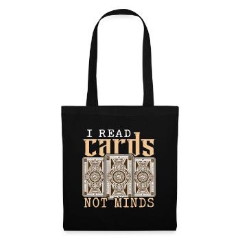 Lecteur de tarot Je lis des cartes pas des esprits Lecture de cartes - Sac en tissu - noir - Devant