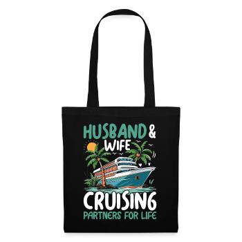 Husband and Wife Cruising Partners for Life - Stoffbeutel - Schwarz - Vorne