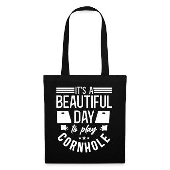 Cornhole Team Bean Bag Player - Tote Bag - black - Front